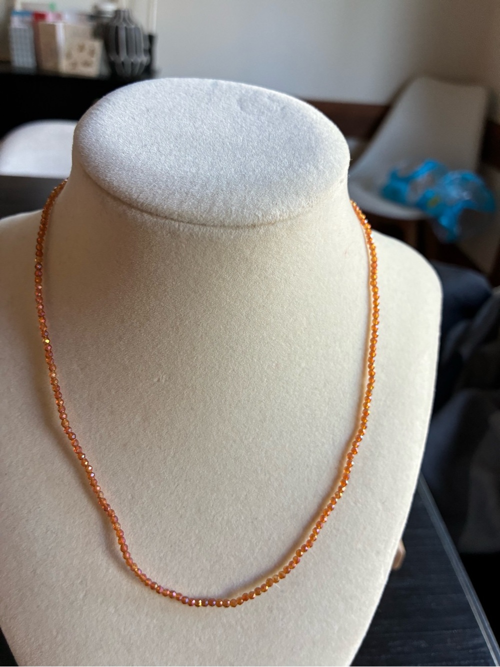Dainty Amber Beaded Choker - Picture 2 of 3
